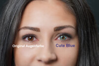 Kontaktlinsen farbig mit und ohne Stärke Cute Blue 0,00